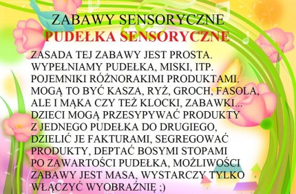 Zabawy sensoryczne